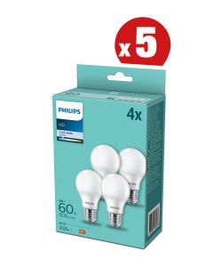 SET 4X5 LAMPADINE PHILIPS LED 60W, E27